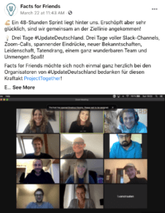 Screenshot vom Social Media Post von UpdateDeutschland